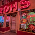 Store front signs for Rohs store at the American sign Museum.